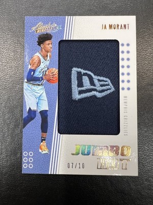 2019-20 Panini Absolute Memorabilia #JH-JMT Ja Morant Jumbo Hat Brand Logo #/10