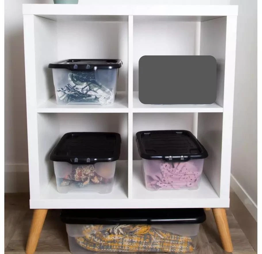 3 x Argos Home Curve 10L Clear Plastic Boxes with Lids  Storage  Stackable - Image 3 of 4