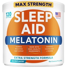 Melatonin Calming Chews for Dogs - Stress and Anxiety Relief, 120 Chews Ex 05/28