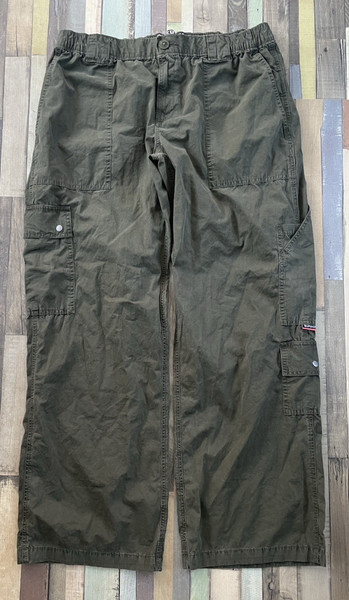 Superdry Cargo Womans Low Rise Utility W32 L30 Green Combat Trousers Embroidered