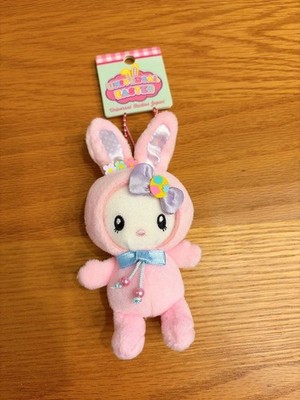Sanrio Hello Kitty Easter Bunny Plush Keychain New with Tags USJ