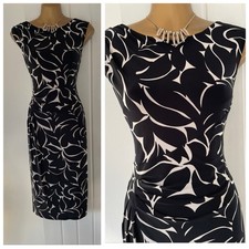 Phase Eight dress size 12 Black White Evening Holiday Occasion Wedding Party