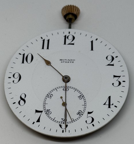 Movado Pocket Watch Movement & Box & Papers / Grand Prix 15 Jewels Swiss Runs - Picture 11 of 24