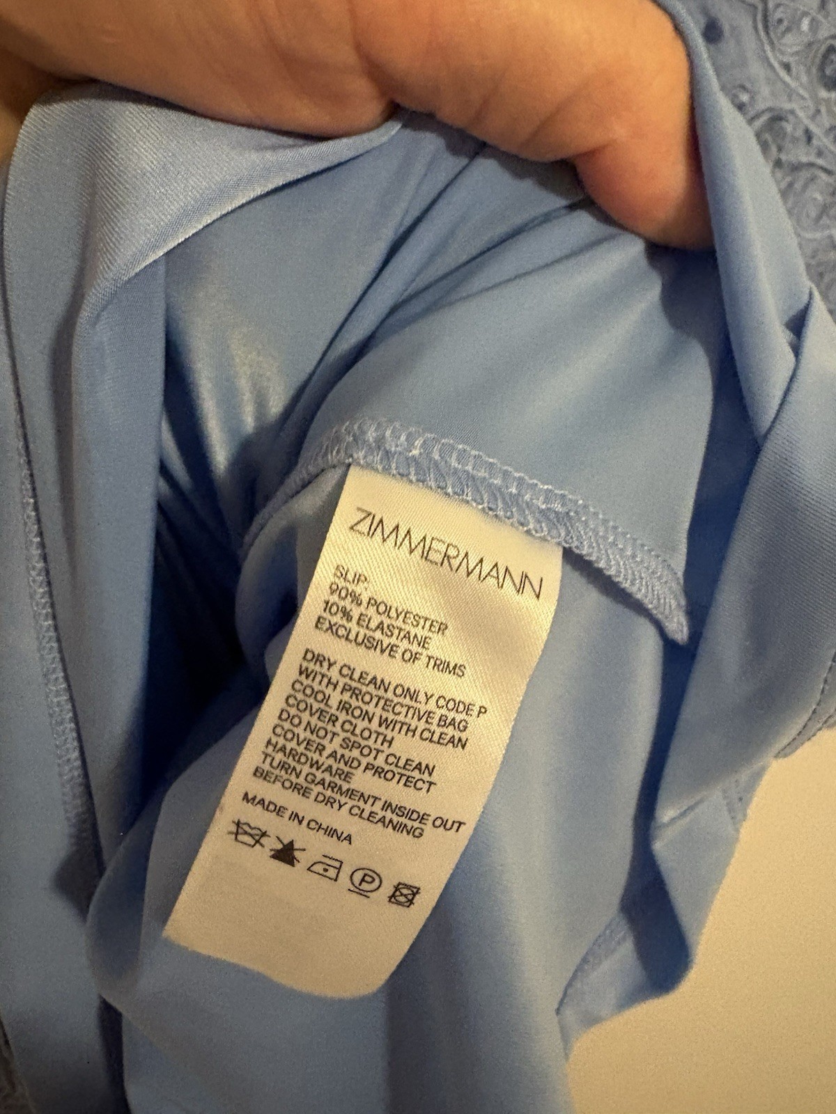 Zimmermann Super Eight Embroidered Mini Dress Size 1 / AU 10 / US 6 Cornflower