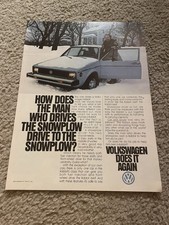 Vintage 1979 VOLKSWAGEN RABBIT Print Ad 1970s