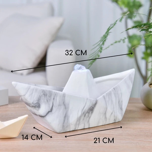 Fontaine Cristal Line Sailing silencieuse et humidificateur d'air naturel