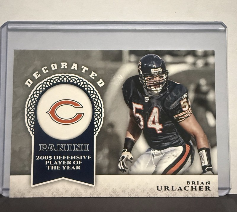 Panini 2017 Decorated Brian Urlacher Chicago Bears Football Card D-BU
