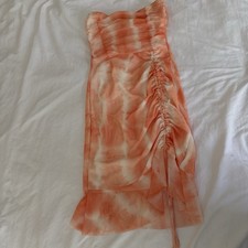 Women’s Never Worn Orange White & Cream Adorable Dress Sz XS