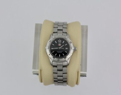 TAG Heuer WAF1410.BA0823 Womens Aquaracer Series Quartz Watch Black Silver Steel