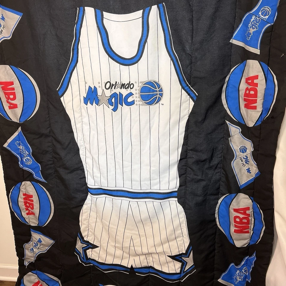 Orlando Magic Vintage Basketball Blue Black NBA Classic Comforter Twin Size - Image 3 of 4