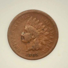 1865 Indian Head Penny Fancy 5 Variety VG Detail