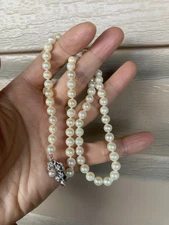 Used Akoya Pearl Beaded Necklace 6mm / 17.8”