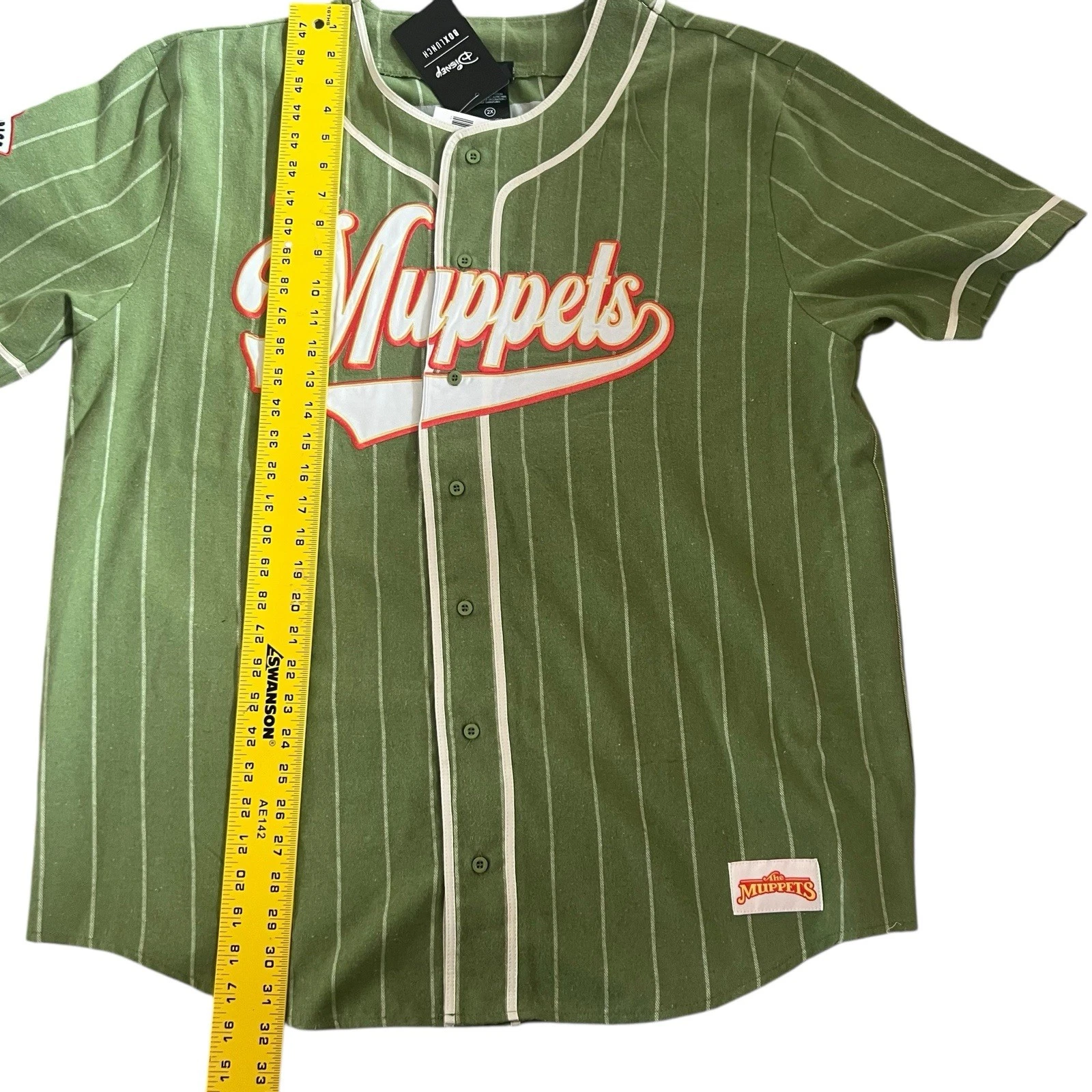 The Muppets Kermit Striped Baseball Jersey