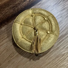 Vtg Max Factor Persian Pillow Compact Creme Puff Translucent Presses Powder GOLD