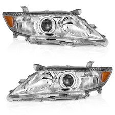 Pair Headlights Assembly For 2010-2011 Toyota Camry Sedan 4door Halogen Headlamp