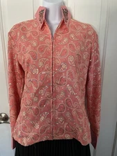 Royal Highness Equestrian Horse Show Zip Up Shirt Western Cowgirl Size S
