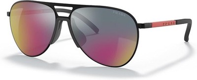 PRADA LINEA ROSSA SPS51X 1BO01M Matte Black/Grey Blue Red 59mm men Sunglasses