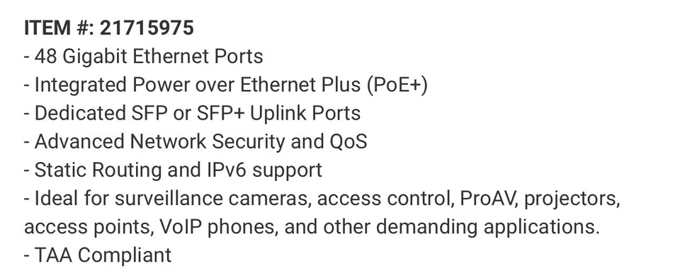 Linksys LGS352MPC 48 Port Gigabit Network PoE+ Switch @ 740W - Image 2 of 2