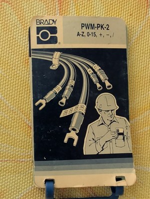 BRADY PWM-PK-2 Porta-Pack Wire Marker Books B-500 Markers A-Z, 0-15 +, -, /