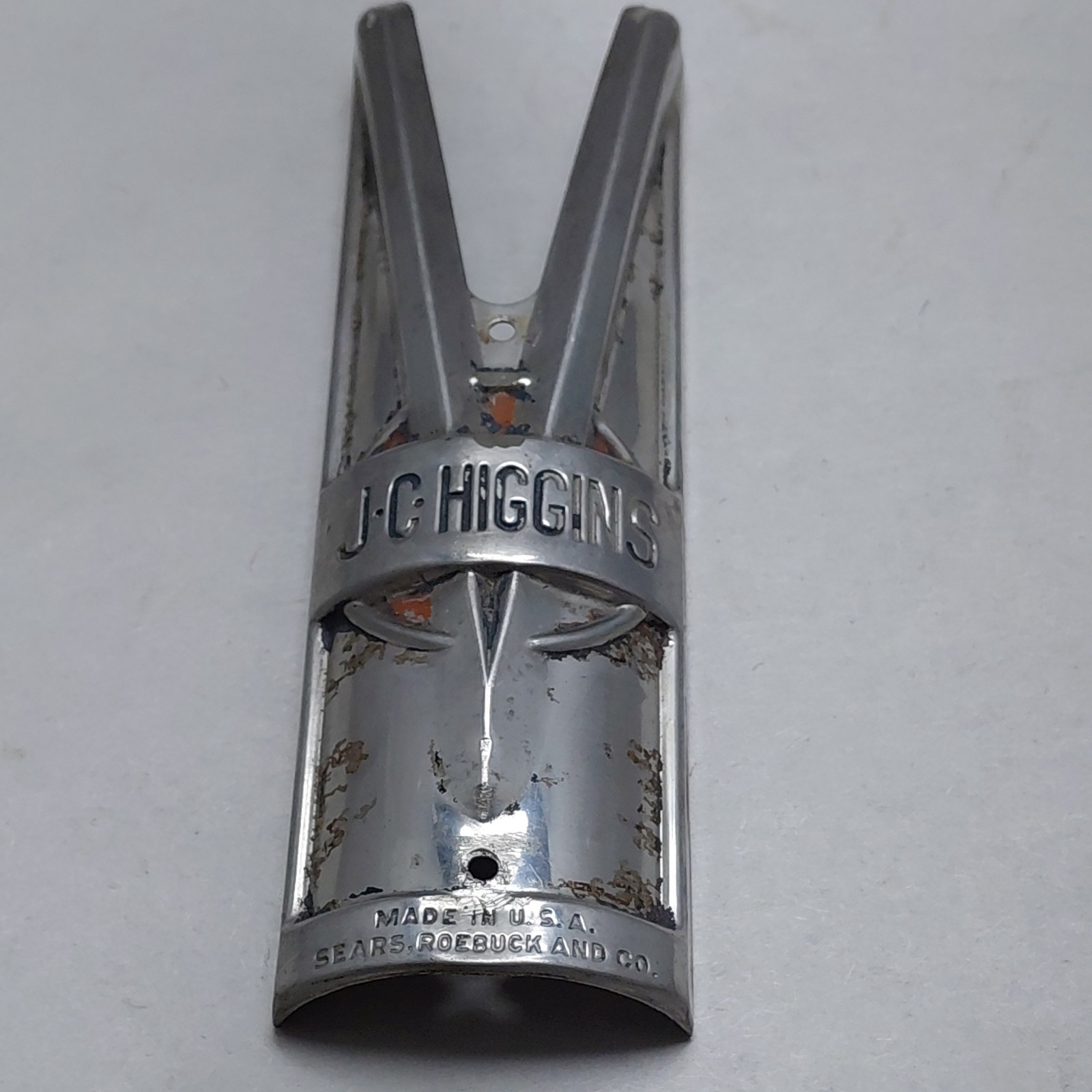 Vintage J.C. Higgins Bicycle Head Badge Sears Roebuck and Co. (20.00 USD) Vintage J.C. Higgins Bicycle Head Badge Sears Roebuck and Co. (20.00 USD)