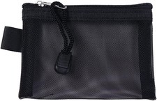 1Pc Black Small Zipper Pouch Mini Mesh Zipper Coin Purse Nylon Mesh Card Stor...