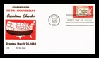 Dr Jim Stamps Kjm Cachet Cover Carolina Charter 300Th Anniversary Fdc