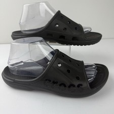 Crocs Mens 6 Womens 8 Baya II Slide Sandals Black Slip On