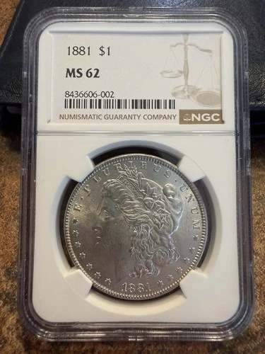 1881-P $1 Morgan Silver Dollar NGC MS 62 Uncirculated UNC