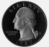 1987 S Proof Washington Quarter ~ Choice Gem Proof Cameo