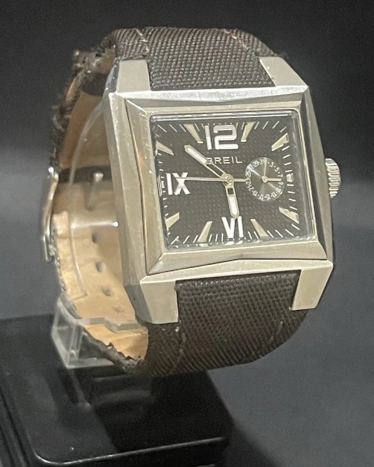 Reloj de cuarzo Breil Ergo BW0257 para hombre - esfera negra y correa de cuero marrón Foto 2 de 4