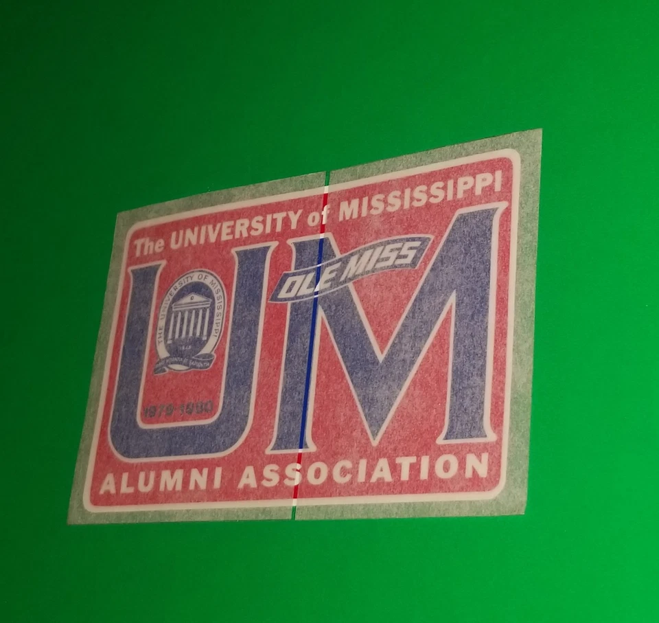 UNIVERSITY OF MISSISSIPPI OLE MISS REBELS FOOTBALL VTG 1970S DECAL STICKER RARE - Image 3 of 4