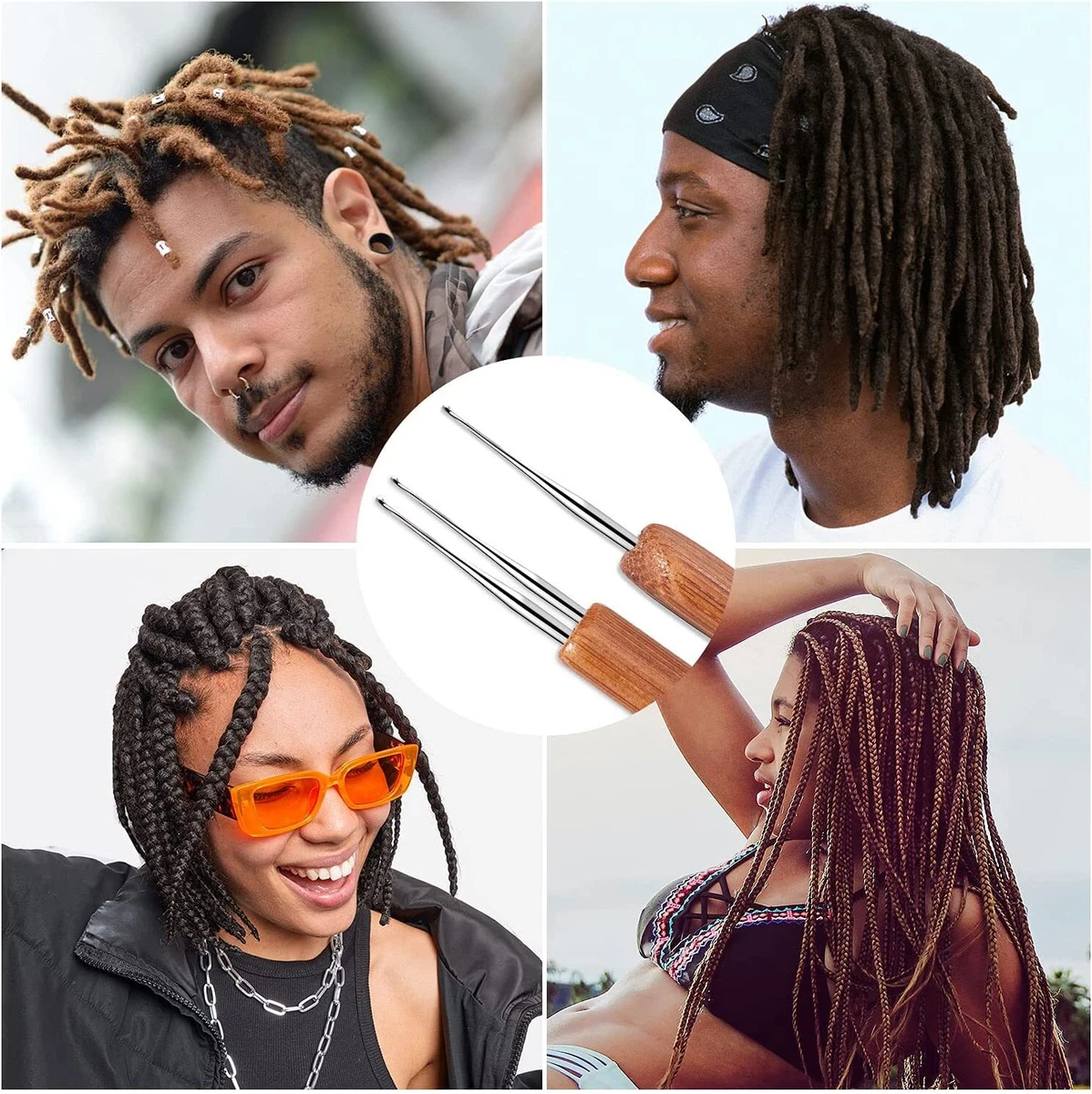 Dreadlocks Crochet Hooks & Crochet Loc Needle for Braid Craft 0.5mm