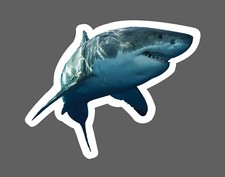 Great White Sticker Shark Waterproof Animal Outdoor Ocean Wildlife Gift NEW