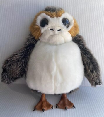 Disney Park Star Wars Galaxy s Edge Porg Plush Moving Talking Puppet 13   Works