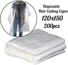 200 PCS DISPOSABLE CAPES-Salon/Barber EXTRA LONG:120X150 USA FREE SHIPPING 