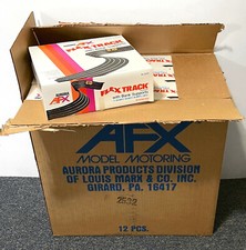 12pc 1979 AURORA AFX Speed-Lok 36" Flex Track FACTORY Master Case Each Boxed NOS