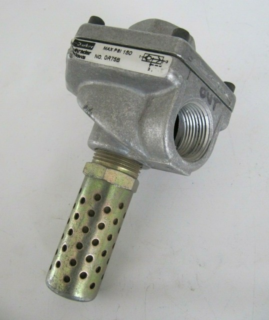 Parker Schrader Bellows Pneumatic Quick Exhaust Valve Muffler OR75B for