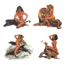 Vintage Pinup Wild Ladies Overglaze Waterslide Ceramic Decals