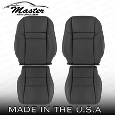 Fits 2003-2007 Honda Accord EX LX Driver Passenger Side Black Leather Seat Cover