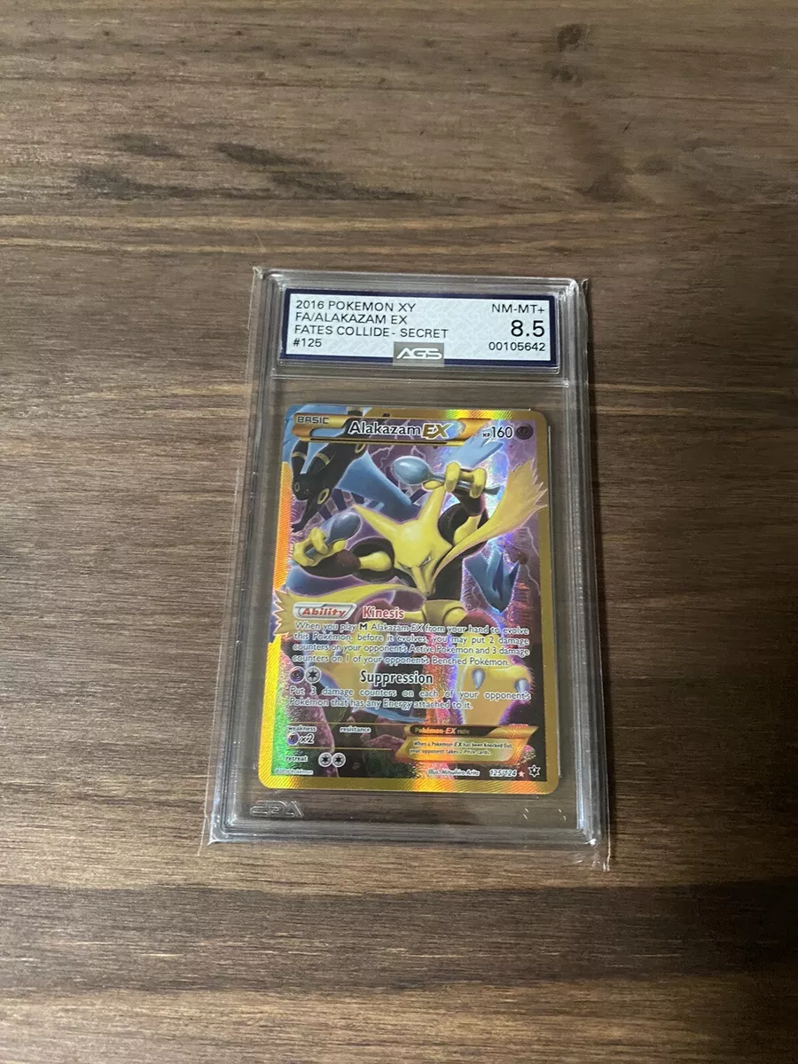 Alakazam EX 125/124 Secret Rare Fates Collide Pokemon Card Near Mint