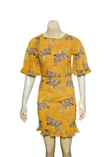 Rhode Resort Hailey Mini Dress XS 2 Women Casual Printed Ruffled Short NEW 23455