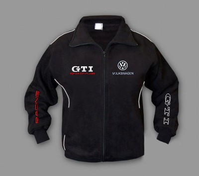 Neu Herren Fan Motor Sport Volkswagen Gti Vw Fleece Jacke Gestickte Embleme Ebay