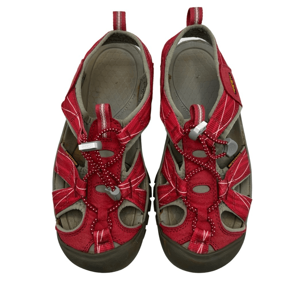 Sandalo impermeabile donna Venezia H2 Keen pizzo rapido rosso donna taglia 7