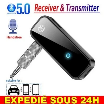 ✅Récepteur Audio Bluetooth 5.0 Emetteur Appel Prise AUX Kit Voiture 3.5mm Stéréo - Photo 1/3