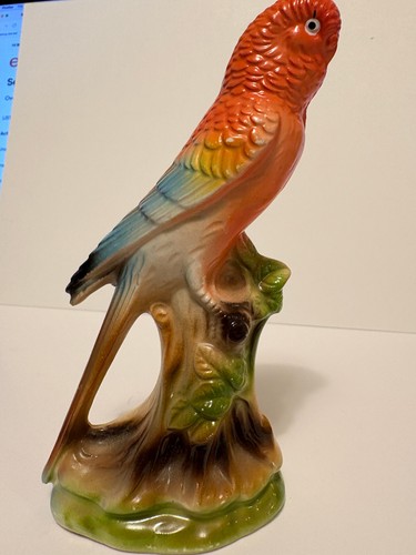 Vintage Ceramic Parakeet Figurine - Japan