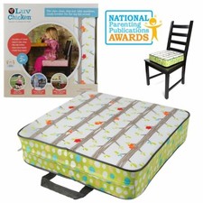 Luv Chicken Child Chair Booster Cushion Easy Clean Non Slip - Forest Critters