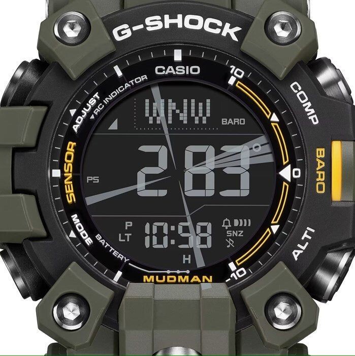 CASIO カシオ 腕時計 G-SHOCK MASTER OF G - LAND MUDMAN GW-9500-3JF ブラック カーキ系 カーボンファイバー強化樹脂（バイオマスプラスチック） 樹脂 メンズ デジタル 美品 Casio G-Shock Mudman GW-9500-3JF Master of G Carbon Core Atomic