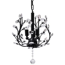 Mini Crystal Ceiling Light Chandelier E12 Pendant Hanging Lamp Fixture Kitchen