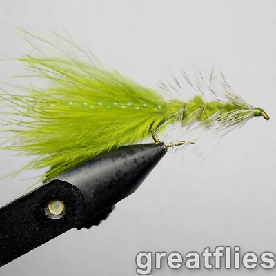 #ad 1 dozen 12 Woolly Bugger Olive amp; Grizzly $8.06