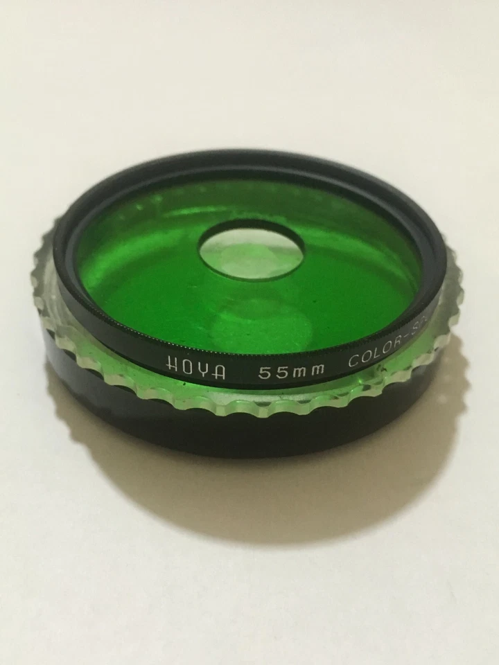 OLD NEW STOCK HOYA 55MM COLOR-SPOT GREEN SCREW IN FILTER WITH aAND BOX - Image 2 of 4